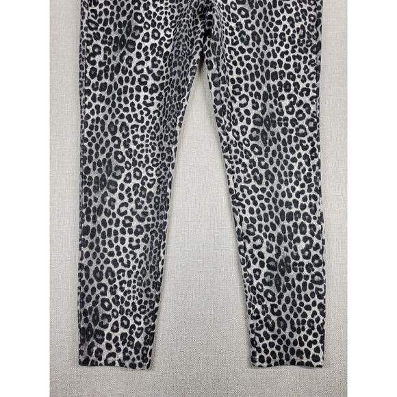 Michael Kors Womens Jeggings Size L Black Gray Leopard Print Pull On‎ Stretch - Picture 4 of 12